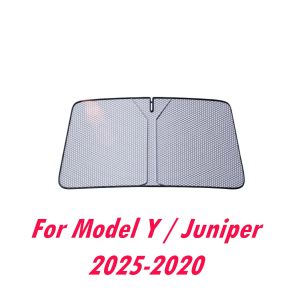 For Tesla Model Y/ Juniper 2025-2020 Upgraded Graphene Heat Insulation Front Sunshade Windshield [Tailored Fit 99% Sun Protect