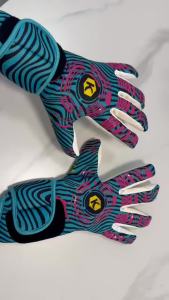 A pair of professional goalkeeper gloves for wear-resistant training.