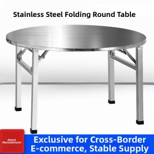 Stainless Foldable Round Commercial Large Table