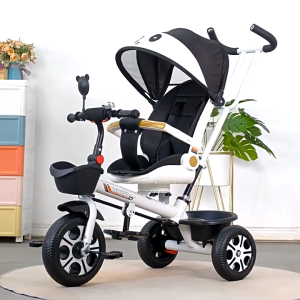 Stroller Bike for Baby Boy Foldable 3 Wheels Trolley Bike with Push Handle Bike for Kids 3 Years Old