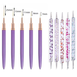 10Pcs/Set Nail Art Pen Set Brushes Elongated Lines Striping Drawing UV Gel Painting Nail Design Pen Professional Manicure Tool