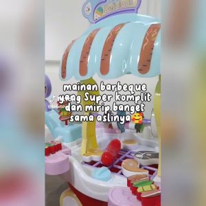 Play House Mainan Trolley Anak Perempuan Bisa Nyala Memasak Kompor Mainan Anak Cewek Murah