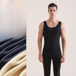 MiiOW | Áo khoác lót lông cừu dày ấm áp cho nam cổ tròn không đường may mùa thu đông Áo lót lụa lót lông cừu mềm mại thoải mái