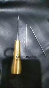 Alat Jahit Sol Sepatu Kulit + 3 Jarum Jahit Reparasi Sepatu Kanvas D