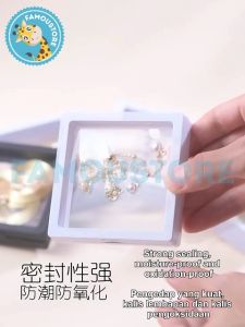 3D Jewellery Box Suspension Dustproof Transparent Jewelry Storage Box Ring Earring Bracelet Gift Box Kotak Cincin 首饰盒