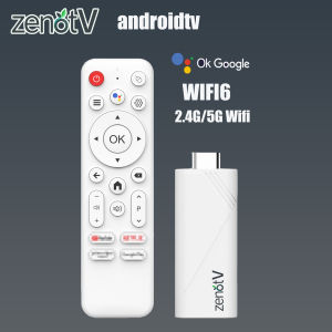 ZENOTV Android TV Stick Allwinner H313 Quad Core 4K Video Wifi6 BT Voice Assistant Remote Media Player Smart TV Box