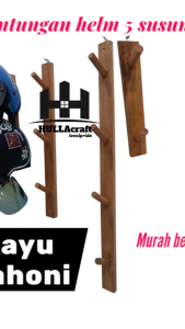 RAK GANTUNGAN HELM 5 SUSUN MINIMALIS/GANTUNGAN HELM TEMPEL DINDING/TEMPAT PENYIMPANAN HELM TEMPEL DINDING