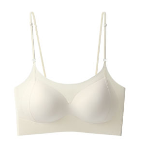 MiiOW | Cat Woman Strapless Bra Womens Summer Thin Gathered Neck Hanging Strap Thin Shoulder Band Beautiful Backless Bra Underwear