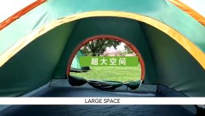 「Stock Ready In M’Sia」 Outdoor 2 Doors Tent For 3-4/6-8 Persons Camping Tent Family Tent Automatic Double-Layer Waterproof Rainproof Tent Uv Foldable Tents