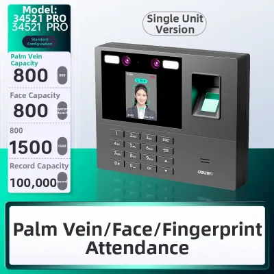 deli | Facial and Fingerprint Recognition Employee Attendance Clock Integration with Enterprise WeChat