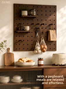 BEIQIVI | Multifunctional Walnut Wall Shelf