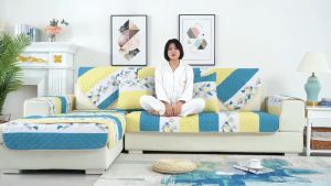 Universal Sofa Cover L Shape Slipcover Protector Cover Non-slip Couch Mat Towel 1/2/3/4/ Seater Sofa Cover
