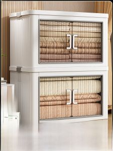 Large Capacity Plastic Foldable Storage Box for Clothes And Toys Underbed Organizer Cabinet Home Use Versatile Storage Solution