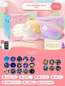 Birthday Gift Musical Box Starry Sky Projection Light