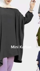 New Viral Loose Fit Mini Kaftan Premium talian Crepe Free Size Blouse kaftan S to 4XL