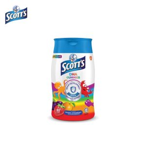 SCOTTS DHA Fish Oil Omega 3 Gummies Supplement for Children Supports Brain Development 15s