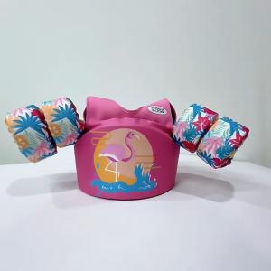 Winmax new childrens double-section arm loop water sleeve swimming learning swimsuit baby buoyancy jacket cartoon life jacket .