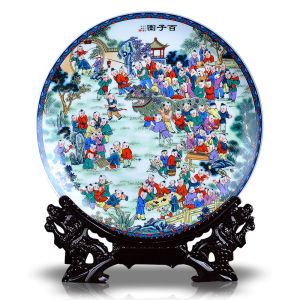 จานตกแต่งรูปสีพาสเทลของตั้งโชว์จานเซรามิคของตั้งโชว์ในเมืองจิ่งเต๋อของตั้งโชว์บ้านงานฝีมือที่ทันสมัยของตั้งโชว์