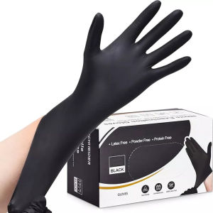 20/100PCS Black Nitrile Gloves Disposable Washing Gloves for Car Auto Household Cleaning Kitchen Beauty Salon Working Gloves