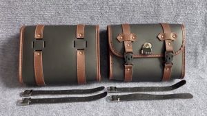 Cặp Túi Da Treo Hông Xe Motor Xe Máy Có Khoá 27cm*20cm*10cm