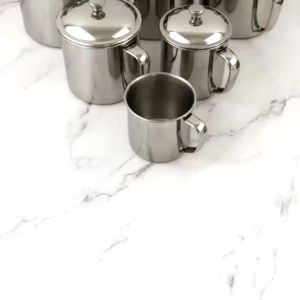 UMI 7/8/9/10/11/12cm SUS 304 Stainless Steel Cup Mug Coffee Tea with Lid Cover Camping Outdoor Travel Cup Cawan Keluli 不锈钢口杯