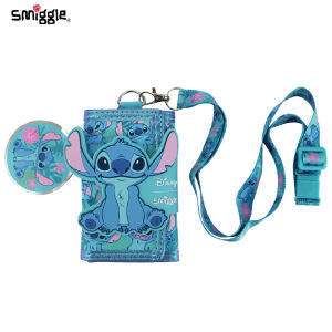 Australia smiggle childrens wallet boys girls Stitch clutch wallet leather folder three layers card bag 5 inches