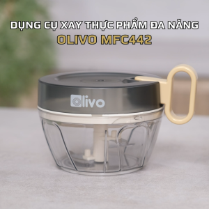 Dụng Cụ Xay Tỏi Ớt Mini Olivo MFC442 - Tay Kéo Chắc Chắn - Dung Tích 400ml - Xay Đa Năng