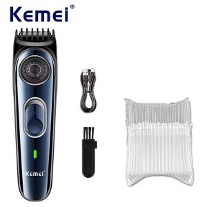 Kemei KM-1256 Electric Cordless Professional 1-10mm Hair Clipper Universal Serial Bus Rechargeable Haircut Waterproof Mens Barb
