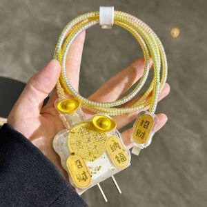 เคสป้องกันสายชาร์จ Apple 20W สำหรับ iPhone 15 14 13 pro Max เคสป้องกันสายชาร์จแบบลำลอง ทนทาน ทนทานต่อการสึกหรอ