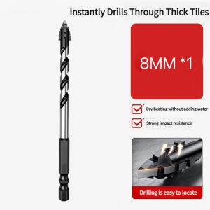 3-12mm Carbide Four-Flute Sawtooth Drill Bit Sawtooth Drilling Tools For Glass/Tile/Concrete/Metal Drill Bit Set Tools