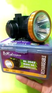Senter kepala LED Rechargeable 30 Watt Rolinson RL-2042 Ring 46 -PUTIH
