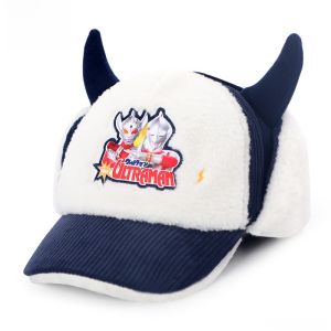 SHIPAILUO | Mũ baseball lông cừu cho bé trai Mùa thu đông Quần áo trẻ em Quần áo bảo vệ tai ấm Mũ trùm đầu bằng polyester Thường ngày