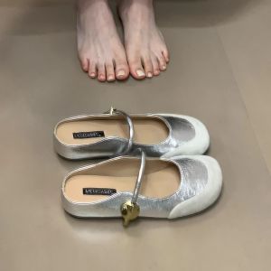 XUJIA | Heel Increased Silver Birkenstock Style Closed Toe Slippers