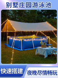 Thickened Large Home Use Swimming Pool for Children Outdoor Sunshade Waterproof Play Pool Movable Water Pool for Family Use