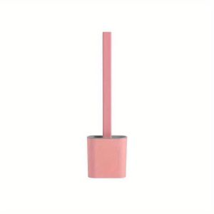 1 SetWater-proof Base Toilet Brush with Holder Set Floor-to-ceiling or wall-mounted toilet brush with long handle