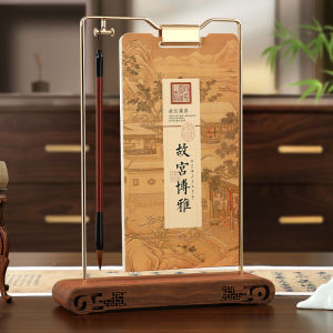 Elegant Hollow out Solid Wood Desk Calendar 2025 New Model Double Sided Printing Company Logo Office Business Executive Desktop Decoration Vertical Style