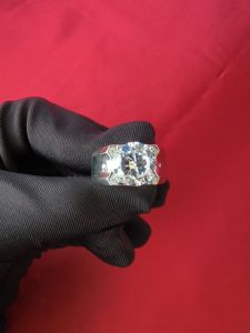 Diamcity (Free Gra Certificate) Cincin Terbuka Berlian Mozzarella 5 Karat Untuk Wanita