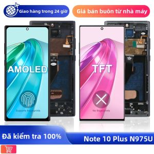 Màn Hình Cảm Ứng LCD AMOLED Samsung Note10+ Tương Thích Với Note 10 Plus N975F N9750 Khung Viền Bao Gồm Hỗ Trợ Bút S Pen & Cảm Biến Vân Tay