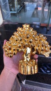 Cây Kim Tiền Mạ Vàng Cỡ To DxRxC: 20x8x18cm