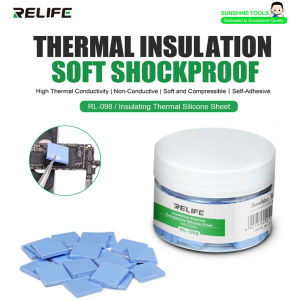 RELIFE RL-098 Pre-cut Insulating Thermal Pads Silicone Sheet for IC Chip High Thermal Conductivity Self-Adhesive Silicone Sheet