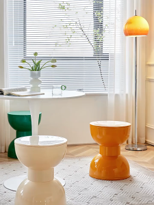 Nordic low stool household cream style dining stool living room coffee table stool creative small round stool door shoe changing stool