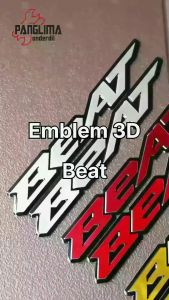 Emblem Logo Honda Beat 3D Timbul Muncul Biru Emas Silver Emas Stiker Satuan 1 Pc