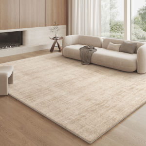 XIANGSU | Elegant Cream Style Easy Care Thick Home Carpet