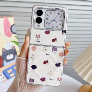 Huawei NovaFlip Magnetic Suction Leather Phone Case Womens Style Protective Cover with Stand Cartoon Heart Cat Luxury Lightweight