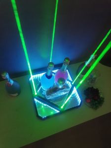 Armand De Brignac Wang XO Bar KTV Stainless Steel Laser Light-Emitting Wine Base Wine Rack Led Ocean Wine Base Wine Set