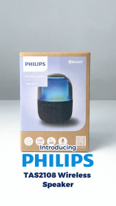 PHILIPS TAS2108 Wireless Speaker with Bluetooth 5.3 5W Built-in Mic Multi Lighting Modes & 7h Playtime