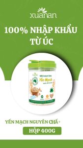 Yến Mạch Nguyên Chất Ăn Liền Xuân An [ko đường] Hộp 400G