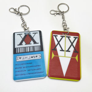Anime Hunter X Hunter License Card Keychain Hisoka Kurapika Killua Zoldyck PVC Cards Cover Keyring Pendant Cosplay Accessory Gifts