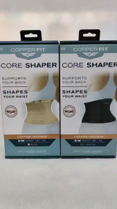 Copper Fit Core Shaper Supports Back and Shapes Waist Copper Infused Beige & Charcoal