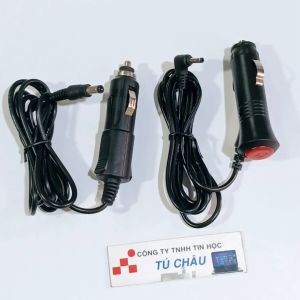 Cáp sạc đầu tẩu trên Ô tô nguồn từ 12V - 24V tùy dòng Ô tô: Đầu 3.5mm x 1.35mm / Đầu 5.5mm x 2.1mm